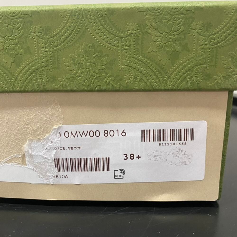 Gucci Interlocking G Cut Out Espadrille Gold Leather GG Slide Sandal 38.5 - Picture 8 of 10